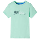 VidaXL Chemise enfant à manches courtes 128 vert clair