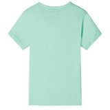 VidaXL Chemise enfant à manches courtes 128 vert clair