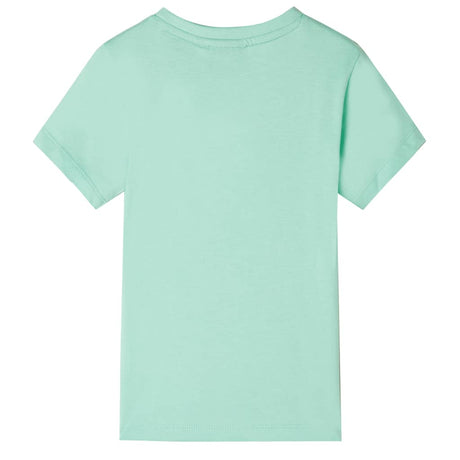 VidaXL Chemise enfant à manches courtes 128 vert clair