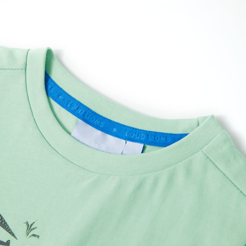 VidaXL Chemise enfant à manches courtes 140 vert clair