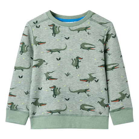 VidaXL Pull enfant 104 kaki clair chiné