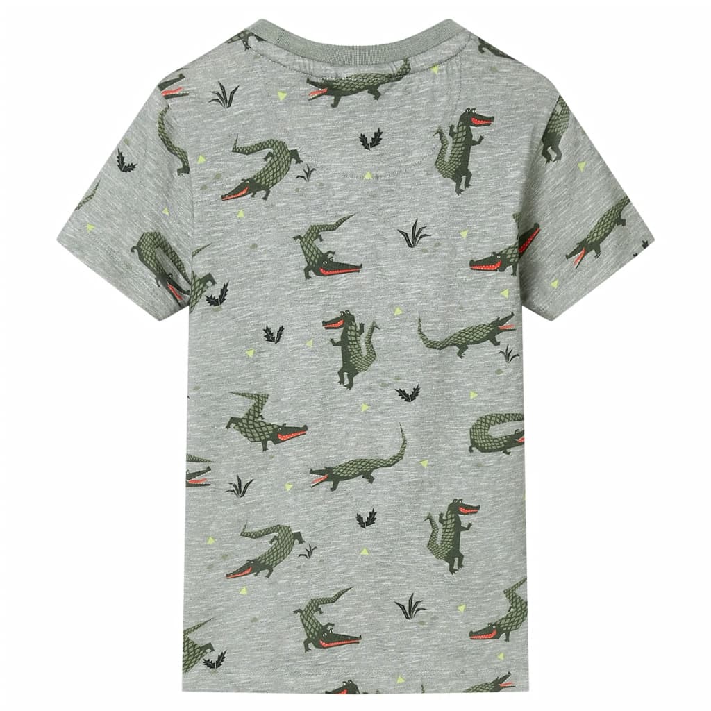 VidaXL Chemise enfant 92 kaki clair chiné