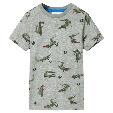 VidaXL Chemise enfant 116 kaki clair chiné