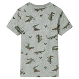 VidaXL Chemise enfant 116 kaki clair chiné