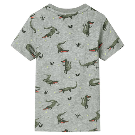 VidaXL Chemise enfant 116 kaki clair chiné