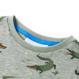 VidaXL chemise enfant 128 kaki clair mélangé