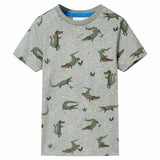 VidaXL Chemise enfant 140 kaki clair chiné