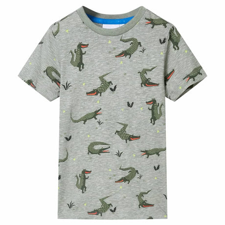 VidaXL Chemise enfant 140 kaki clair chiné