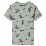 VidaXL Chemise enfant 140 kaki clair chiné