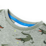 VidaXL Chemise enfant 140 kaki clair chiné
