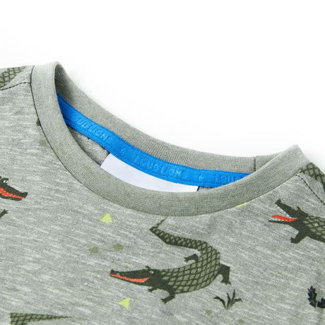 VidaXL Chemise enfant 140 kaki clair chiné
