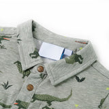 VidaXL Chemise enfant 92 kaki clair chiné
