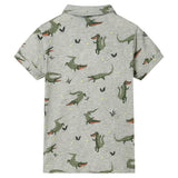 VidaXL Chemise enfant 104 kaki clair chiné