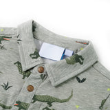 VidaXL Chemise enfant 104 kaki clair chiné