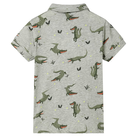 VidaXL Chemise enfant 116 kaki clair chiné