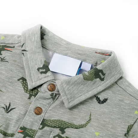 VidaXL Chemise enfant 128 kaki clair chiné