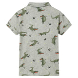 VidaXL Chemise enfant 140 kaki clair chiné