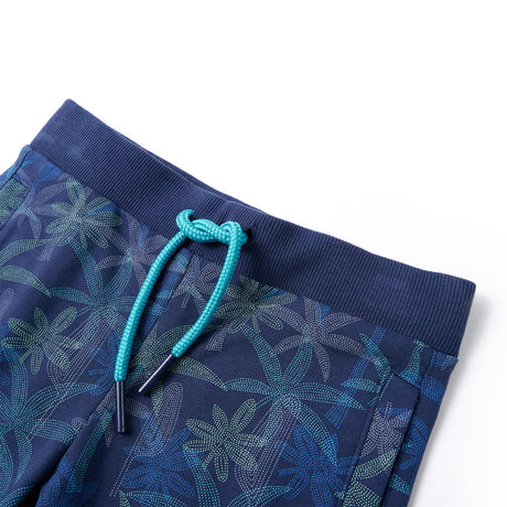 VidaXL Short enfant avec cordon de serrage 128 bleu marine