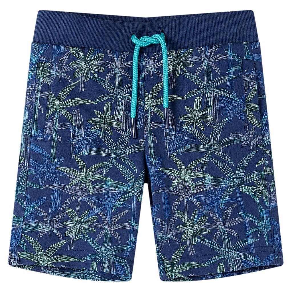 VidaXL short enfant avec cordon de serrage 140 bleu marine