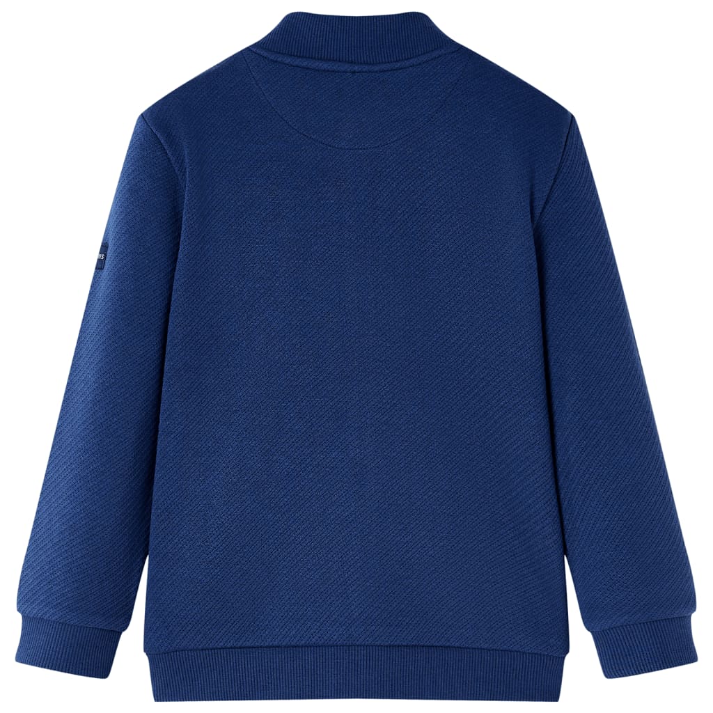 VidaXL Cardigan enfant avec fermeture éclair 92 bleu marine