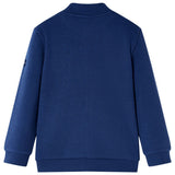 VidaXL Cardigan enfant avec fermeture éclair 116 bleu marine
