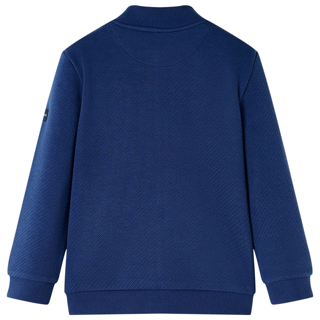VidaXL Cardigan enfant avec fermeture éclair 140 bleu marine