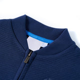 VidaXL Cardigan enfant avec fermeture éclair 140 bleu marine