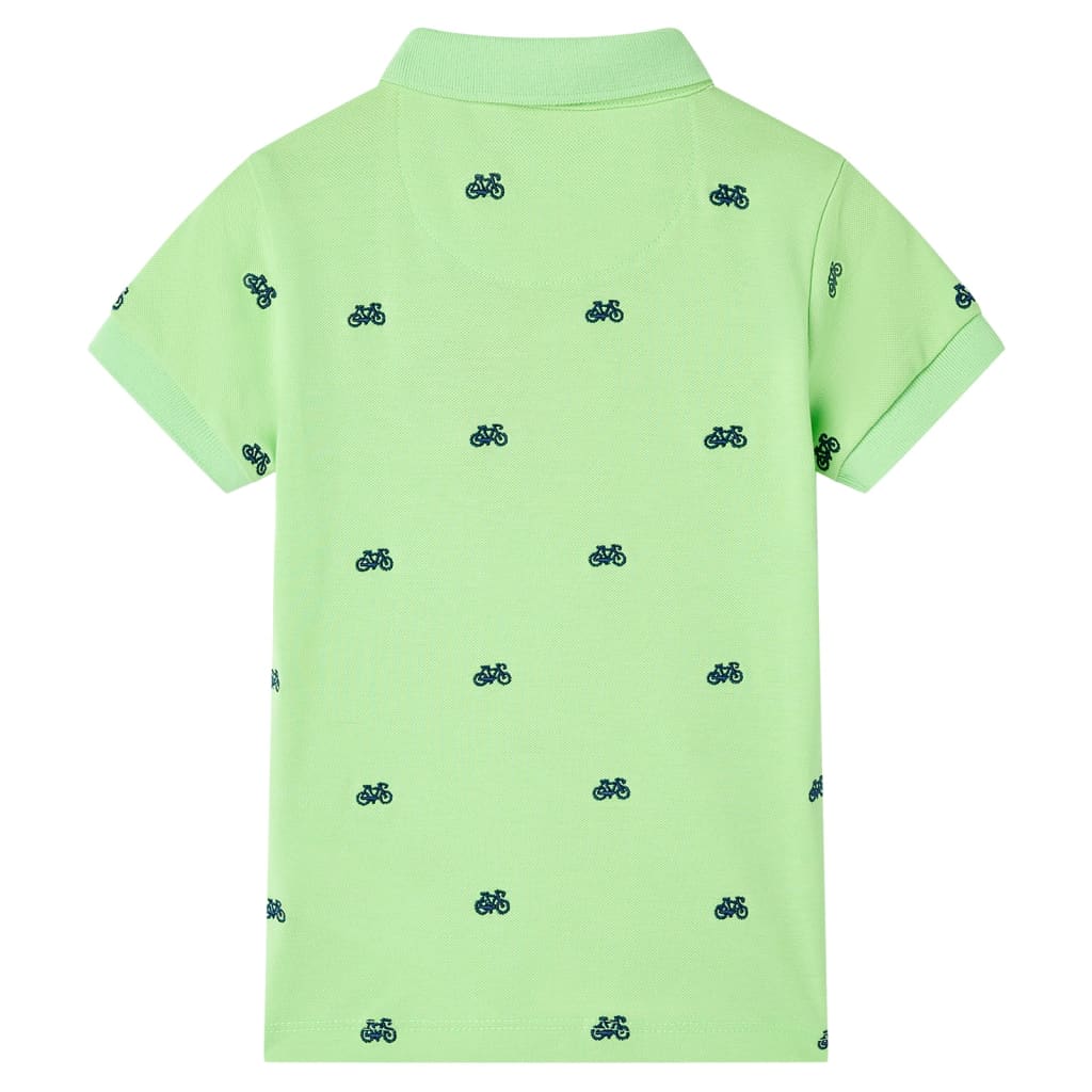 VidaXL polo enfant 128 vert fluo