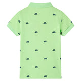 VidaXL polo enfant 128 vert fluo