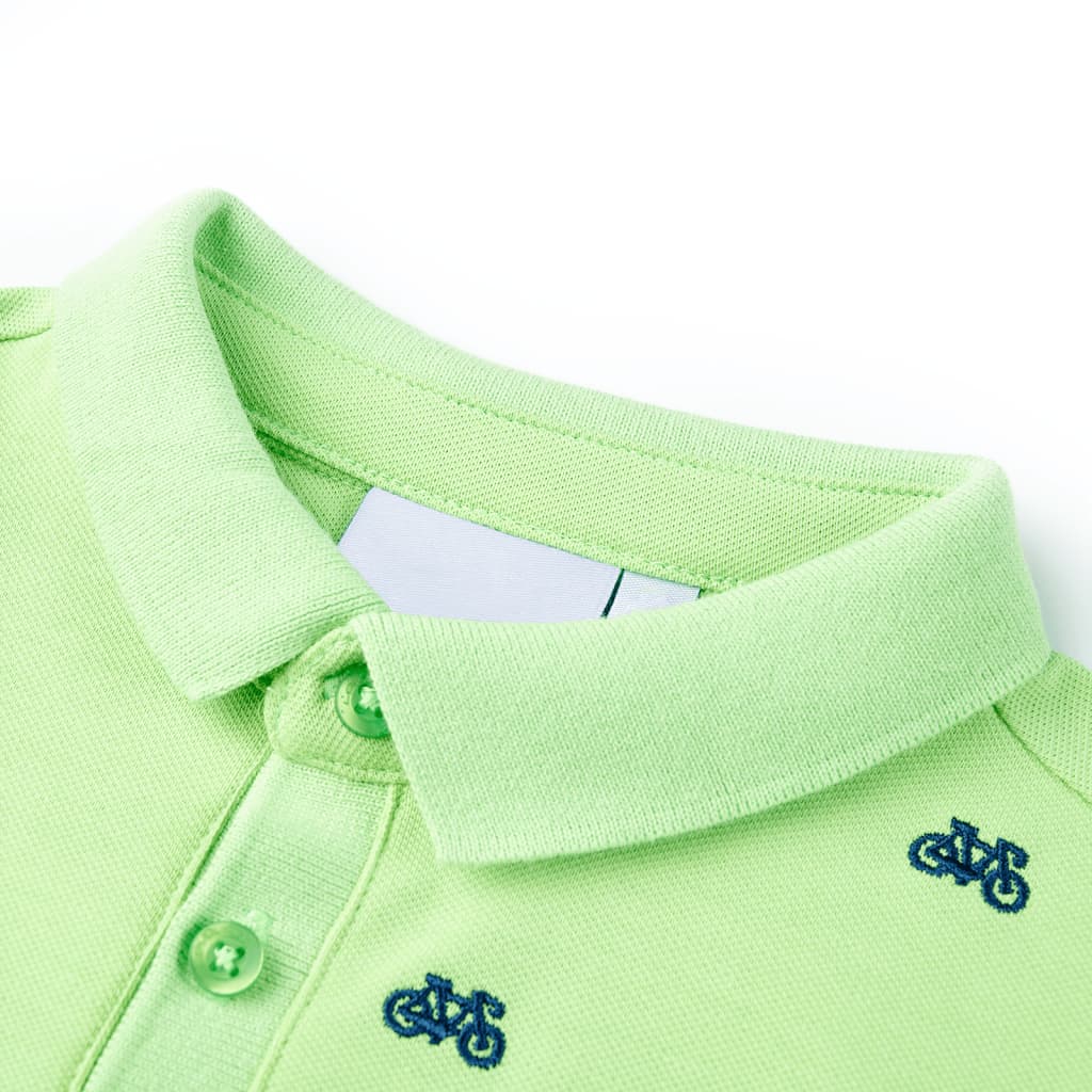 VidaXL polo enfant 128 vert fluo