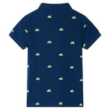 VidaXL Polo enfant 128 bleu marine