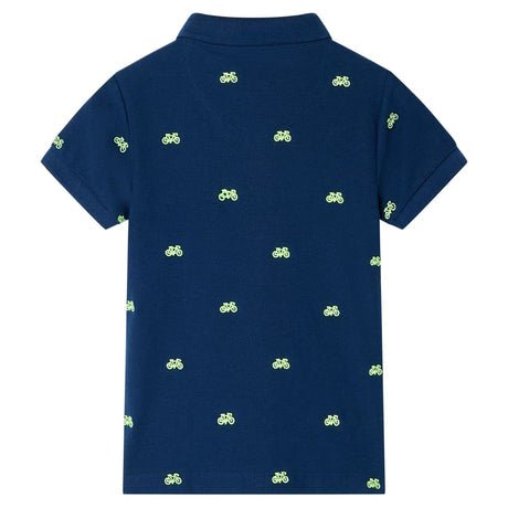 VidaXL Polo enfant 128 bleu marine