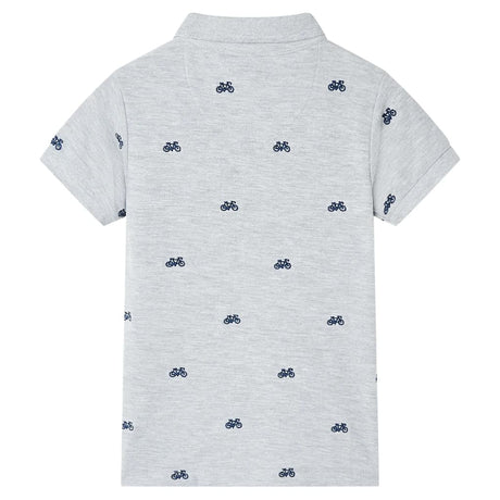 VidaXL Polo enfant 128 gris mélange