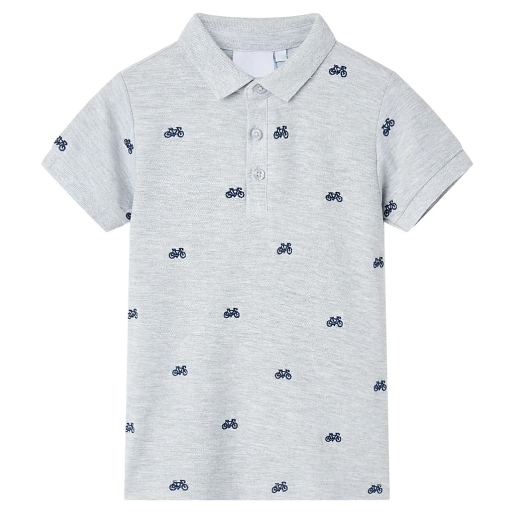 VidaXL Polo enfant 140 gris mélange
