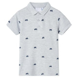 VidaXL Polo enfant 140 gris mélange