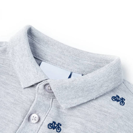 VidaXL Polo enfant 140 gris mélange