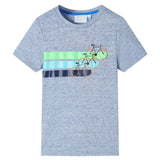 VidaXL Chemise enfant à manches courtes 92 bleu mélangé