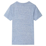 VidaXL Chemise enfant à manches courtes 104 bleu mélangé
