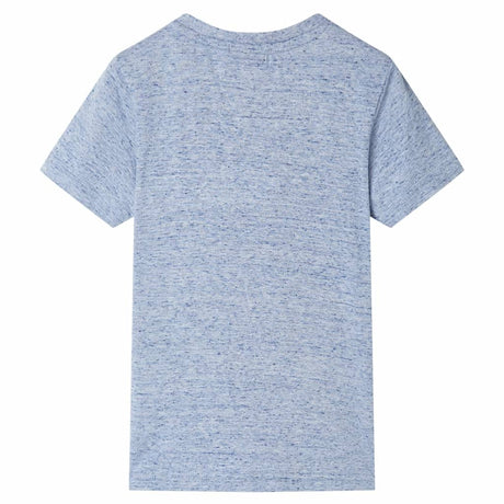 VidaXL Chemise enfant à manches courtes 128 bleu mélangé