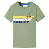 VidaXL Chemise enfant à manches courtes 116 kaki clair