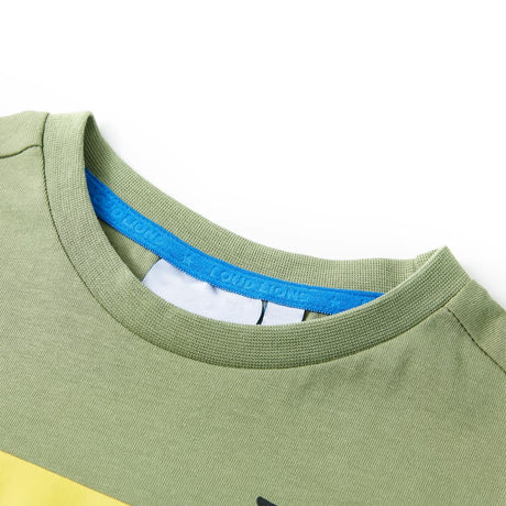 VidaXL Chemise enfant à manches courtes 116 kaki clair