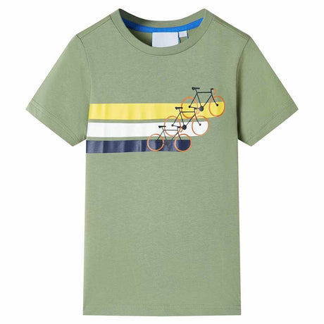 VidaXL Chemise enfant à manches courtes 128 kaki clair