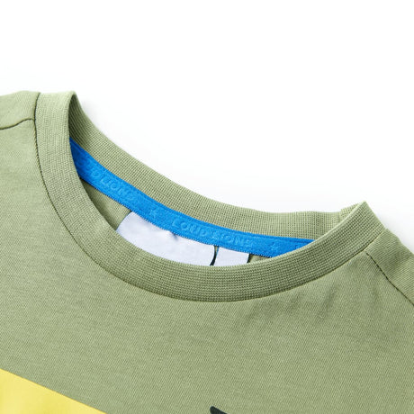 VidaXL Chemise enfant à manches courtes 128 kaki clair