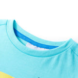VidaXL Chemise enfant à manches courtes 116 bleu mer