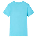 VidaXL Chemise enfant à manches courtes 128 bleu mer
