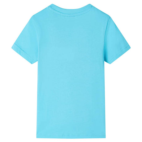 VidaXL Chemise enfant à manches courtes 128 bleu mer