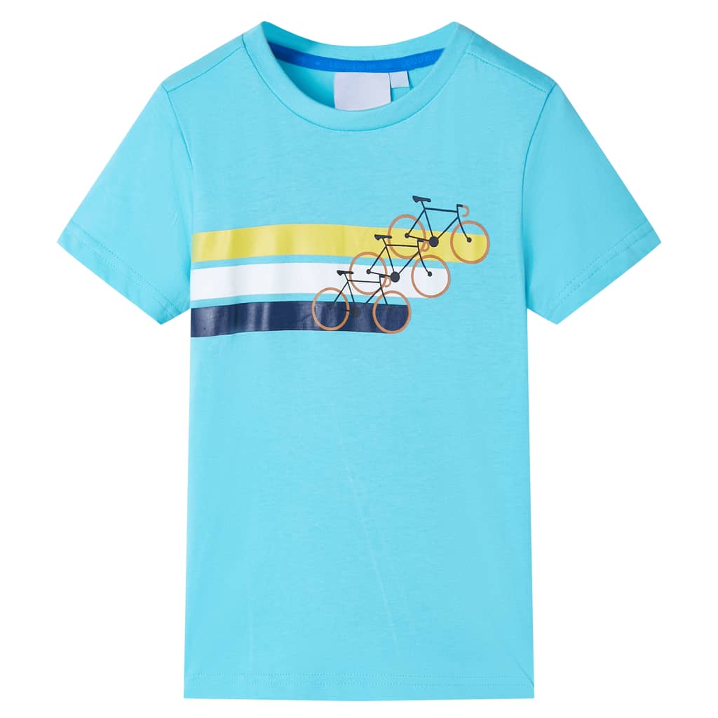 VidaXL Chemise enfant à manches courtes 140 bleu mer