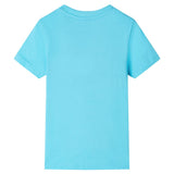 VidaXL Chemise enfant à manches courtes 140 bleu mer
