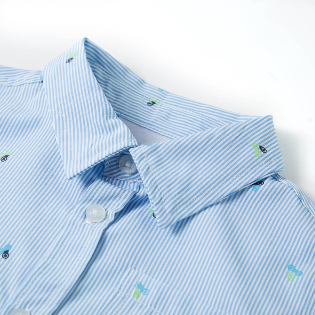 VidaXL Chemise enfant 128 bleu clair