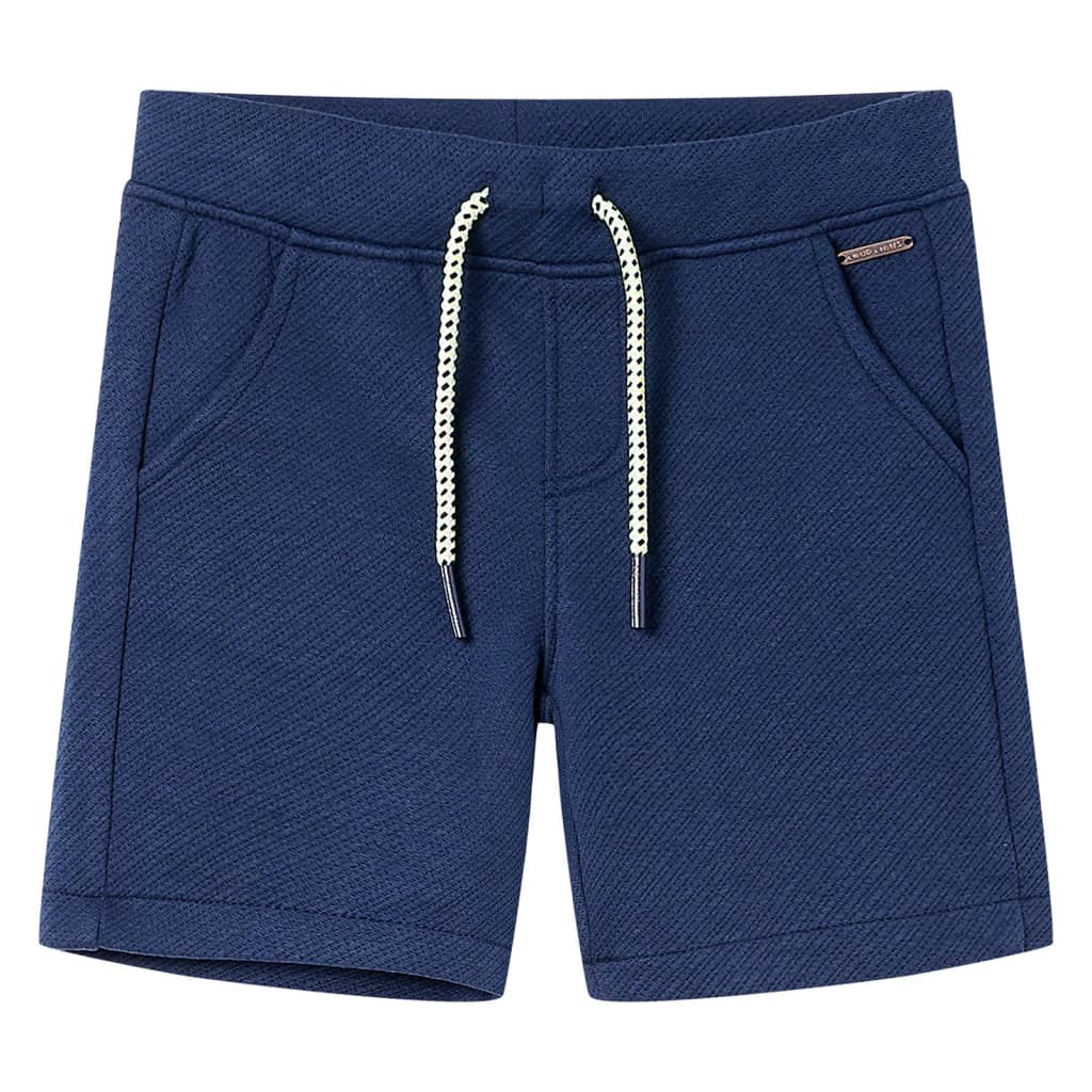 VidaXL Short enfant avec cordon de serrage 128 bleu foncé